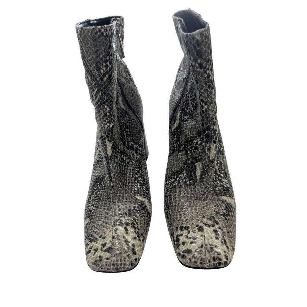 Charles By Charles David Snake Print Square Toe B… - image 1